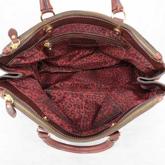 My Choice Leather Briefcase Womens Burgundy Bag Handbag Zip Lined Magnetic Italy - Picture 5 of 12